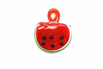 Fruit & Vegetable Lampwork Glass Beads / 24MM Watermelon Slice