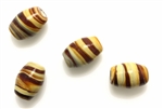 Lampwork Glass Bead / 16MM Barrel,Caramel Swirl