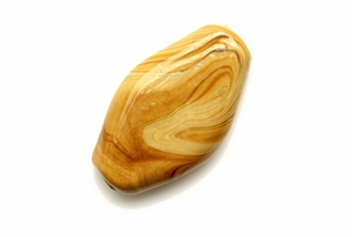 Lampwork Glass Bead / 32MM Caramel Swirl,Oval