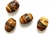 Lampwork Glass Bead / 20MM Barrel,Dark Caramel Swirl,Inlaid Translucent Stripe