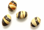 Lampwork Glass Bead / 18MM Barrel,Caramel Swirl