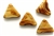 Lampwork Glass Bead / 17MM Triangle,Caramel Swirl