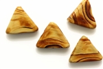 Lampwork Glass Bead / 17MM Triangle,Caramel Swirl