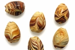 Lampwork Glass Bead / 18MM Drop,Caramel Swirl