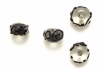 Lampwork Glass Bead / 15MM Rondelle,Crystal,Black