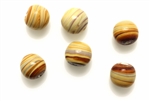 Lampwork Glass Bead / 12MM Round,Caramel Swirl