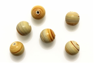 Lampwork Glass Bead / 10MM Round,Caramel Swirl