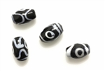 Lampwork Glass Bead / 16MM Barrel, Black