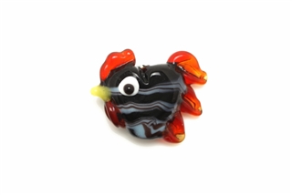 Animal & Character Lampwork Glass Bead / 30MM Fish,Black Striped