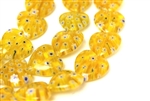 118MM X 18MM Millifiore Bead / Heart Yellow