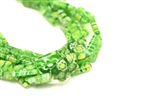 12MM X 10MM Millifiore Bead / Rectangle Green