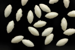 Vintage Nailhead / Navette 2 Hole 8MM White Ivory AB