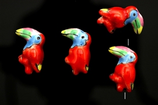 Porcelain Beads / Toucan 21MM Red