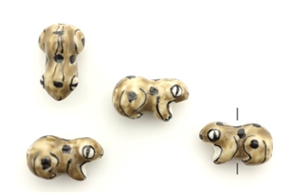 Porcelain Beads / Toad 19MM Brown