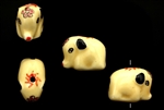 Porcelain Beads / Elephant 15MM Beige