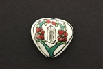 Porcelain Beads / Heart White Base 30MM