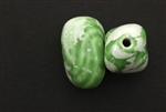 Porcelain Beads / Boulder 30MM Green