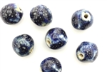 Porcelain Beads / Heart Dark Blue 27MM