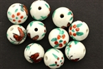 Porcelain Beads / Round 14MM White