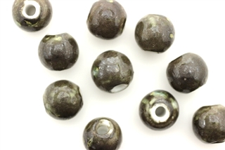 Porcelain Beads / Round 14MM Gray