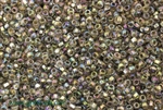 9/0 Seed Bead,Vintage Czechoslovakian Seed Beads, Crystal, Rainbow Iris