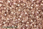 6/0 Seed Bead,Vintage Czechoslovakian Seed Beads, Silver Lined, Rose