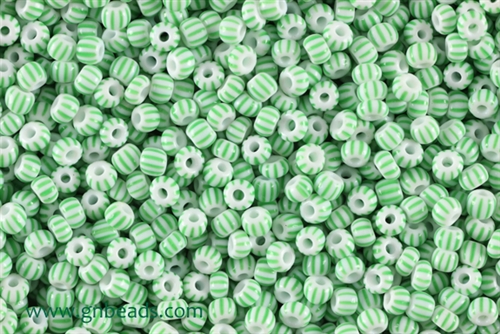 7/0 Seed Bead,Vintage Czechoslovakian Seed Beads,  Light Green