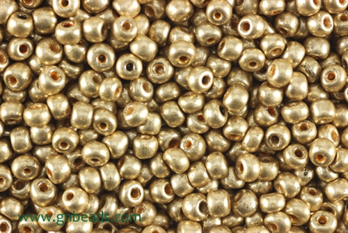 5/0 Seed Bead,Vintage Czechoslovakian Seed Beads, Gold