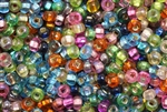 6/0, Seed Bead, Vintage, Czechoslovakian, Seed Beads, Crystal, Mixed, Foil Lined