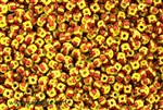 7/0 Seed Bead, Vintage, Czechoslovakian, Seed Beads, Striped, Yellow, Red, Black