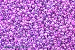 9/0 Seed Bead,Vintage Czechoslovakian Seed Beads, Lilac Lined, Crystal