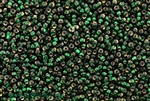 10/0, Seed Bead, Vintage, Czechoslovakian, Seed Beads, Gold Lined, Green