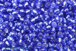 5/0 Seed Bead,Vintage Czechoslovakian Seed Beads, Silver Lined, Blue