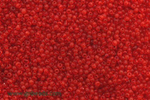 12/0, Seed Bead, Vintage, Czechoslovakian, Seed Beads, Clear Red