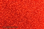 Seed Bead, 12/0, Vintage, Czechoslovakian, Clear Orange Red