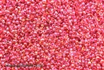 Seed Bead, 11/0, Vintage, Czechoslovakian, Rose Iris Lined, Crystal