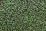 Seed Bead, 11/0, Vintage, Czechoslovakian, Green, Dark Green Lined
