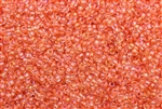 Seed Bead, 11/0, Vintage, Czechoslovakian, Tangerine Lined, Crystal AB