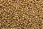 9/0 Seed Bead,Vintage Czechoslovakian Seed Beads, Dark Gold