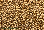 Seed Bead, Vintage, Czechoslovakian, 9/0, Dark Gold