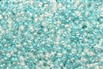9/0, Seed Bead, Vintage, Czechoslovakian, Seed Beads, Crystal White & Light Blue Lined