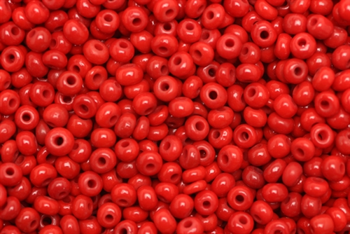 6/0, Seed Bead, Vintage, Czechoslovakian, Seed Beads, Red
