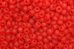 6/0, Seed Bead, Vintage, Czechoslovakian, Seed Beads, Matte, Clear Red
