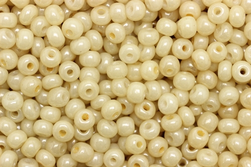 5/0 Seed Bead,Vintage Czechoslovakian Seed Beads, Light Beige