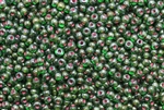 9/0, Seed Bead, Vintage, Czechoslovakian, Seed Beads, Green, Dark Green Lined