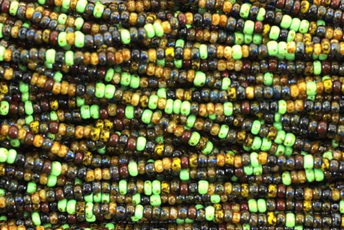 Seed Bead, Czech, Aged, Mosaic Picasso Mix, 8/0