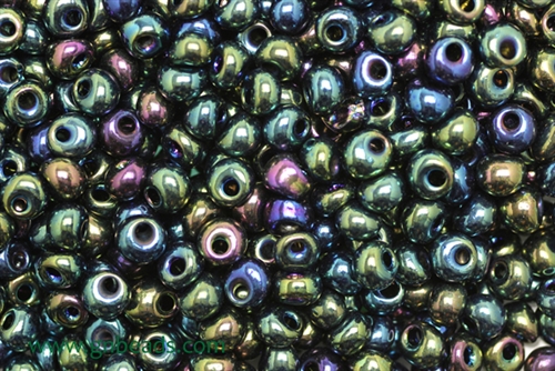 Seed Bead, Drop, Vintage, Czechoslovakian, 6MM, Blue Iris