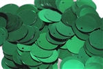 Sequins, 20MM, Round, Vintage, 1.8MM Top Hole, Kelley Green
