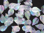 Sequin, Vintage, French, Leaf, 18MM, Crystal AB