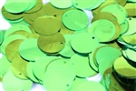 Sequin, Round, 20MM, Vintage, 1.8MM Top Hole, Green Fluorescent
